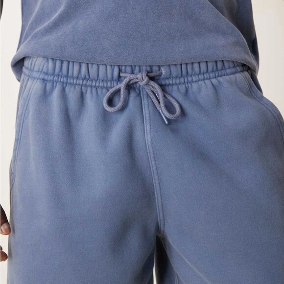 Abercrombie & Fitch Light Blue Casual Fleece Relaxed Fit Lounge Shorts - Picture 3 of 9